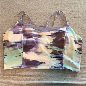 Like new colorful sports bra/cropped tank